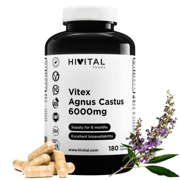 Vitex Agnus Castus 6000 mg | 180 cápsulas veganas