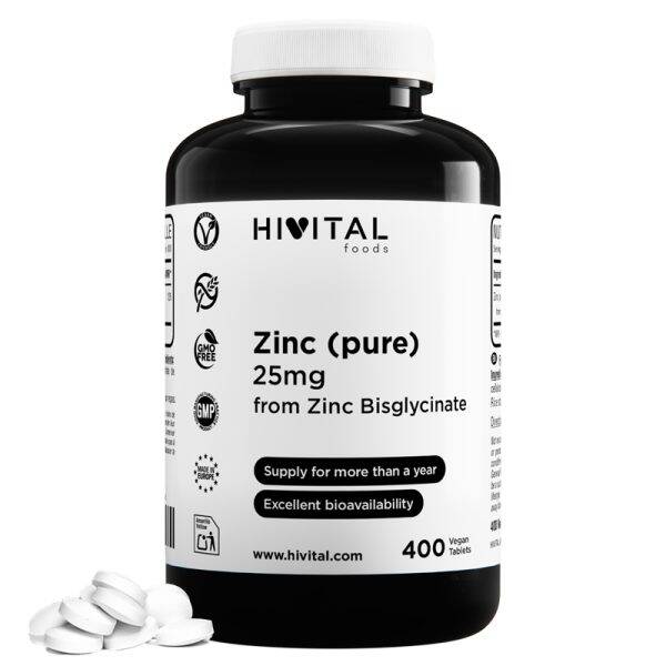 Zinc puro 25 mg | 400 comprimidos veganos