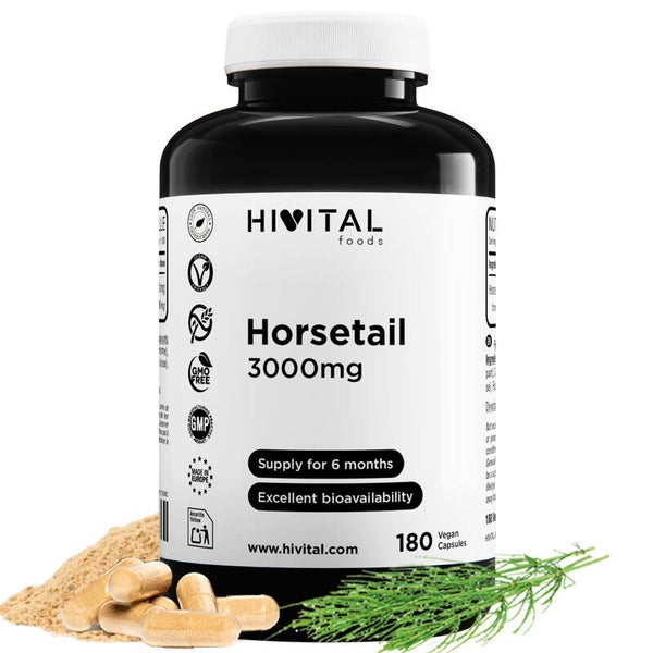 Cola de Caballo 3000 mg | 180 cápsulas veganas
