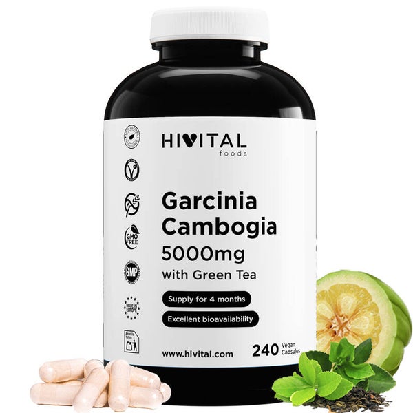 Garcinia Cambogia 5000 mg | 240 cápsulas veganas