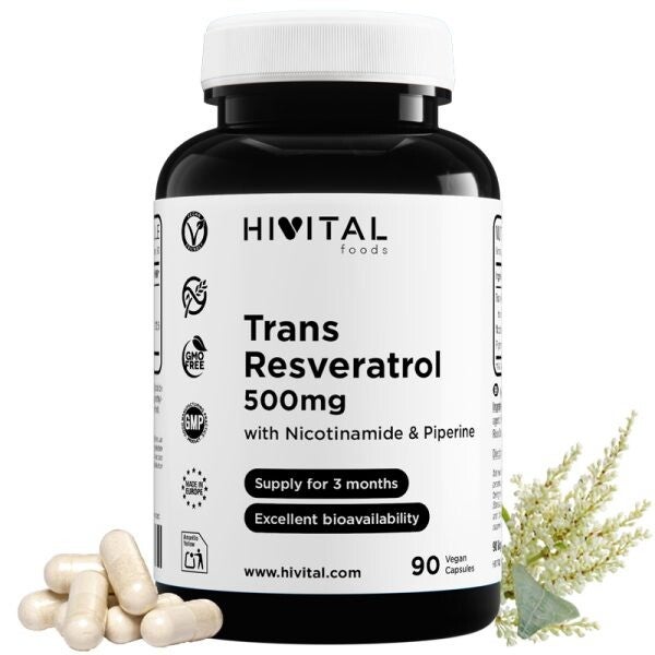 Resveratrol 500 mg | 90 cápsulas veganas