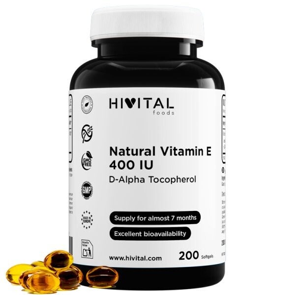 Vitamina E Natural 400 UI | 200 perlas