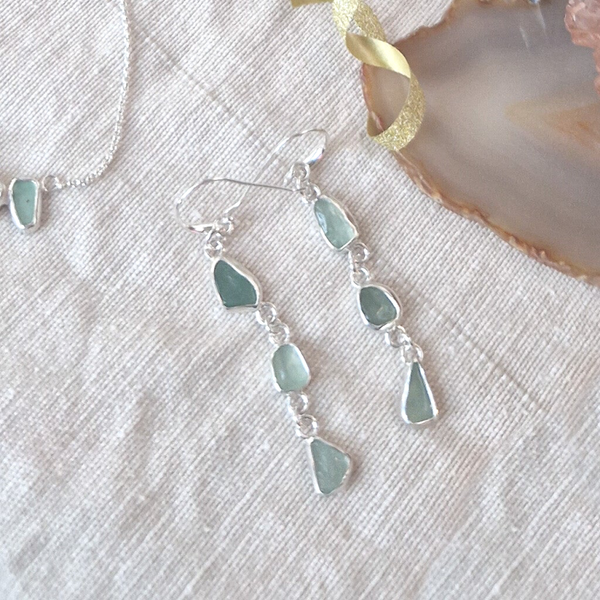 3 eenheid Aventurijn oorbellen hook