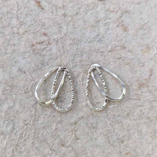 Zilver Heart Studs