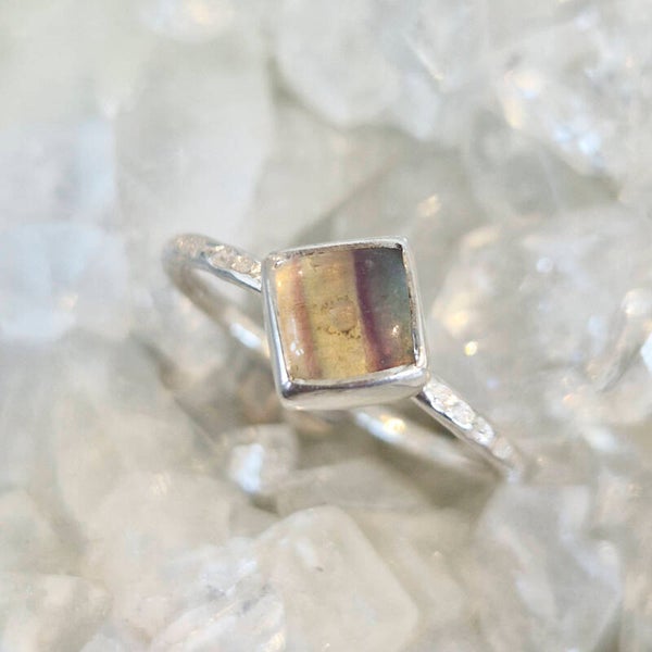 Zilver ring Fluoriet