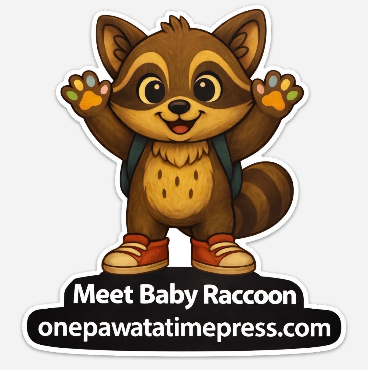 Baby Raccoon Car Decal- Weatherproof & Made to Last