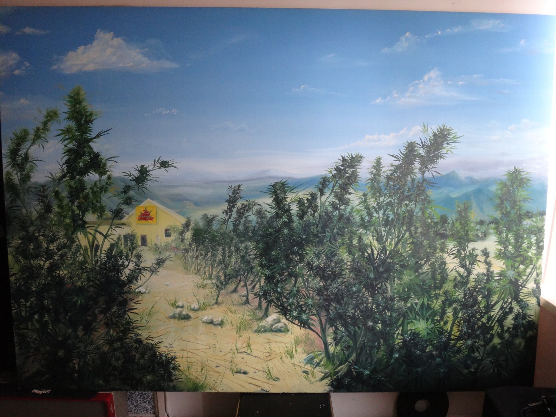 Grasscompany Commissie (170x 250cm olie op canvas)