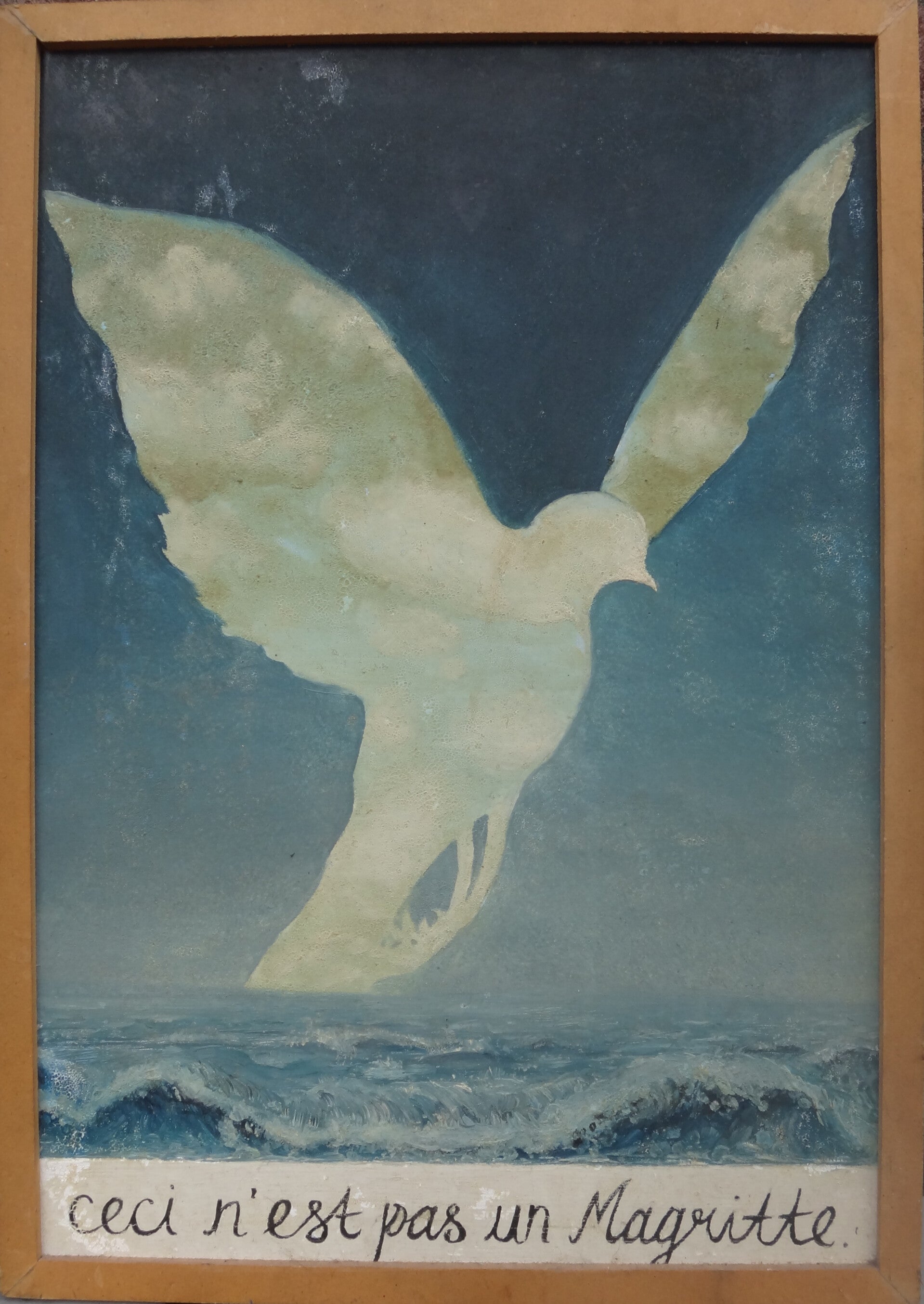 Ceci n'est Pas une Magritte (olieverf op paneel)