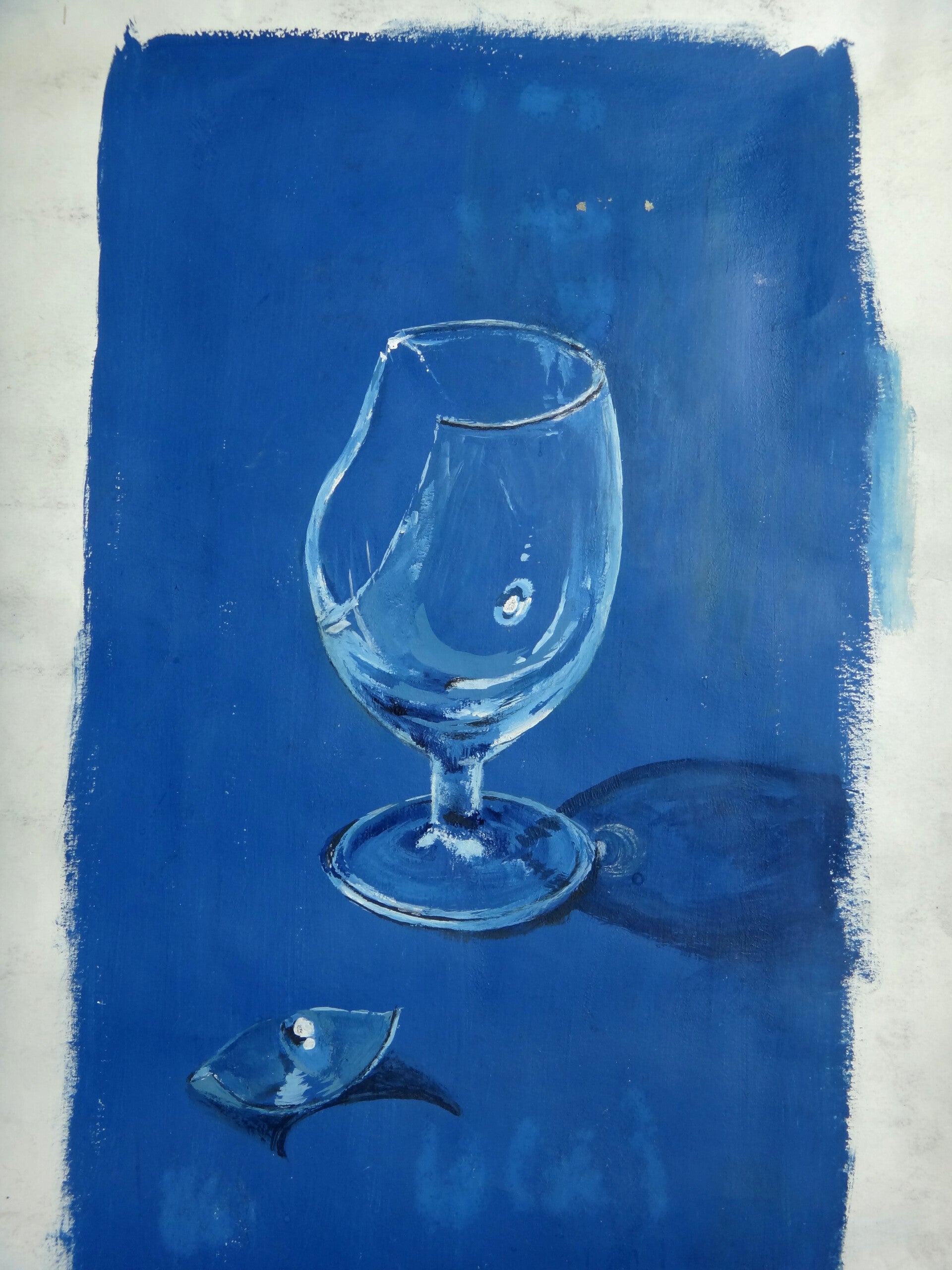 glas (gouache studie op papier)