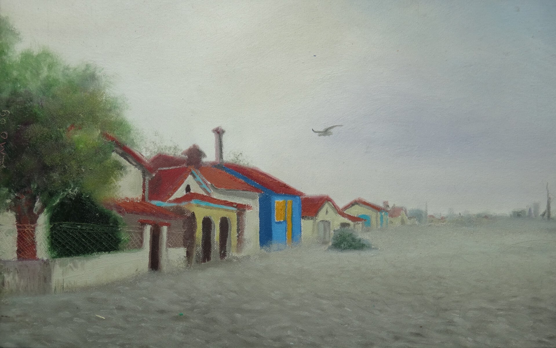 Plage Racou (olieverf op doek, 35 x 55cm))