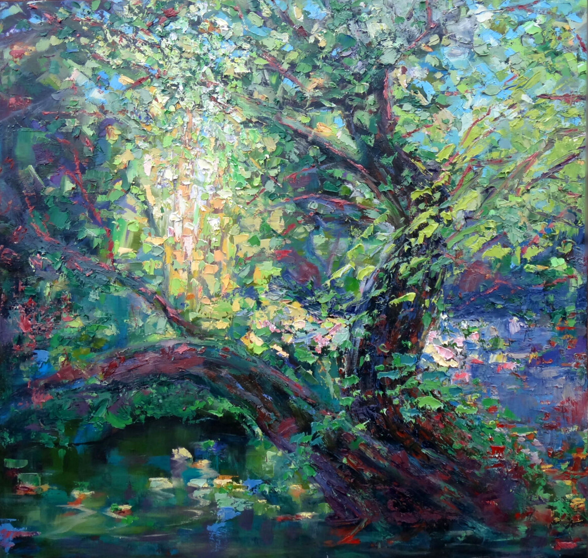 Natuur Likjes 3 (100x100cm olieverf op doek)