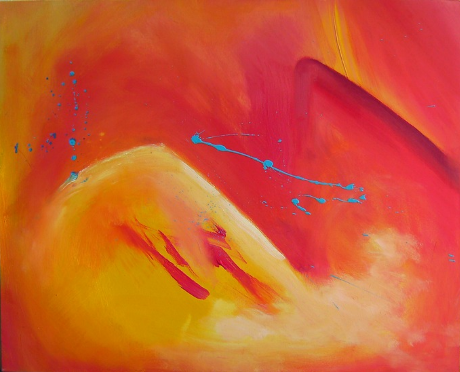 Vuurverf 2 (50x60cm, olieverf op canvas)