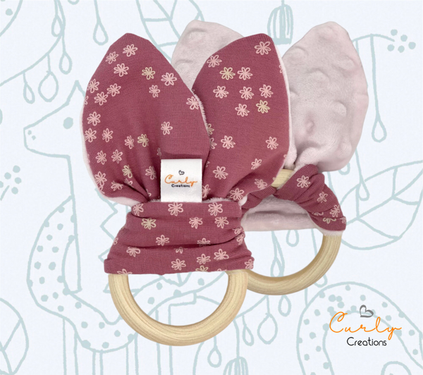 Bijtring roze (little flowers)