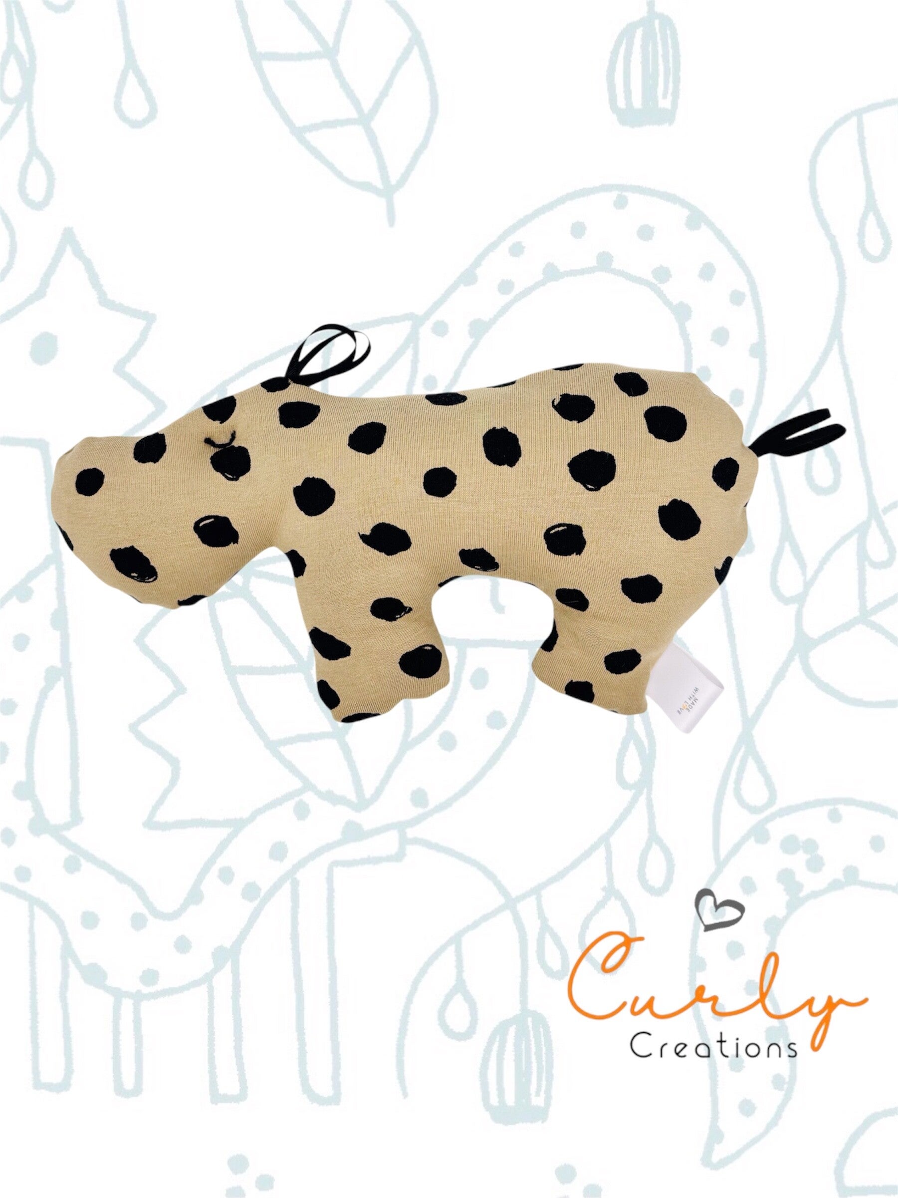 Knuffel nijlpaard beige