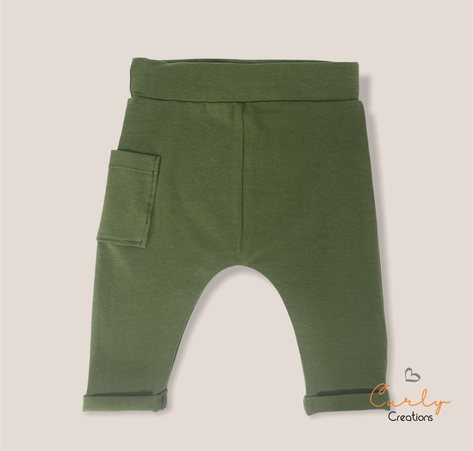 Babybroekje legergroen