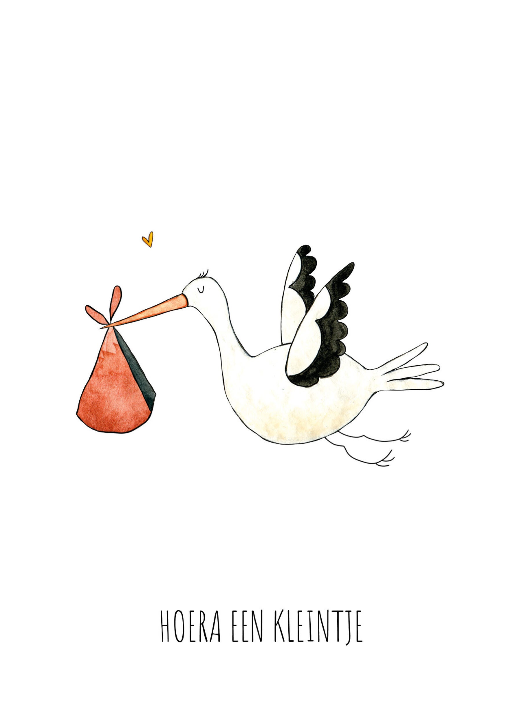 Kaart | Hoera een kleintje - Ooievaar