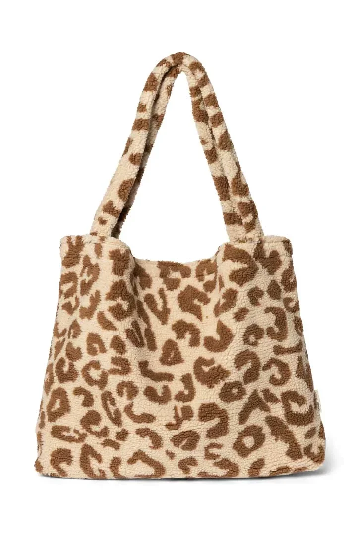 Studio Noos | Leopard Ecru Teddy Mom Bag