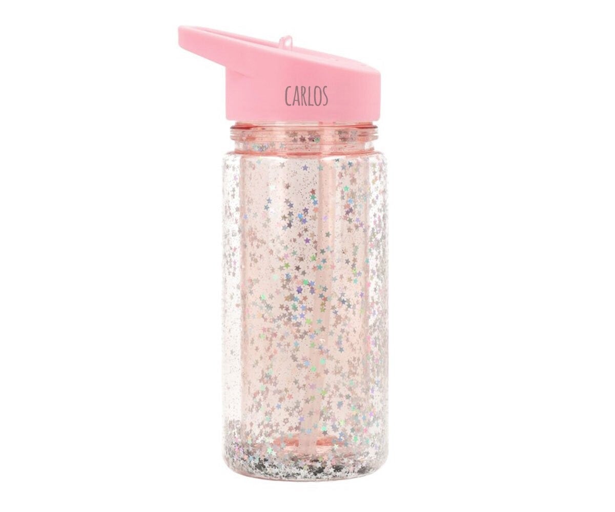 Tutete | Stars Pink Glitter Drinkfles