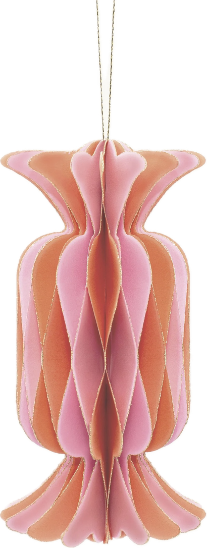 Kersthanger Snoepje | Oranje Roze