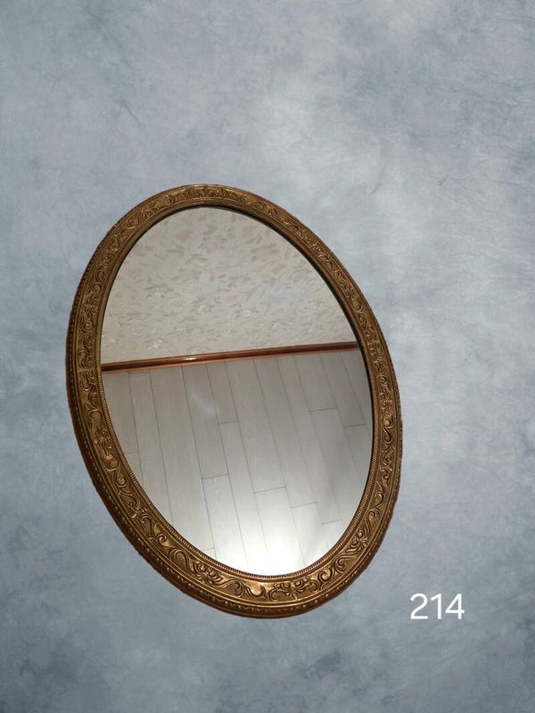 214) Zware messing spiegel