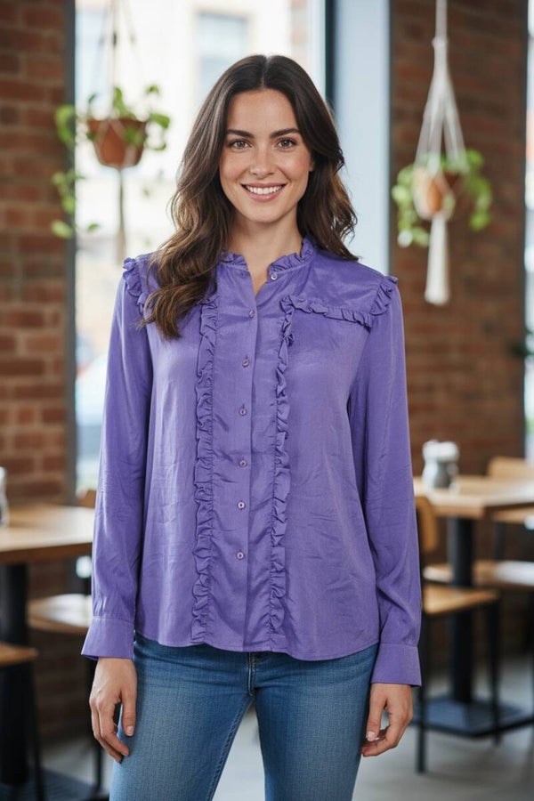 Paarse blouse van Baum und Pferdgarten (42/XL)