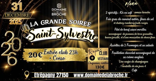 Repas jour de l'an 2026 130€ par personne Minimum 4 personnes