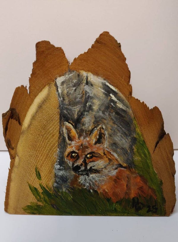 Fuchs auf Eiche