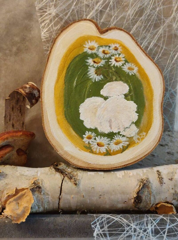 Im Mai - 1 - Maipilze mit Margeriten
