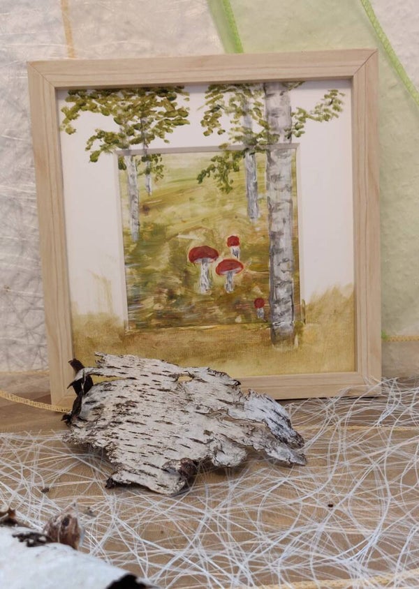Rotkappen im Birkenwald - Passepartout