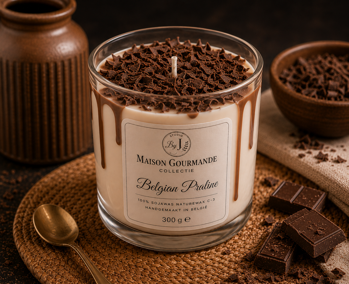 Belgian Praline geurkaars 300 g