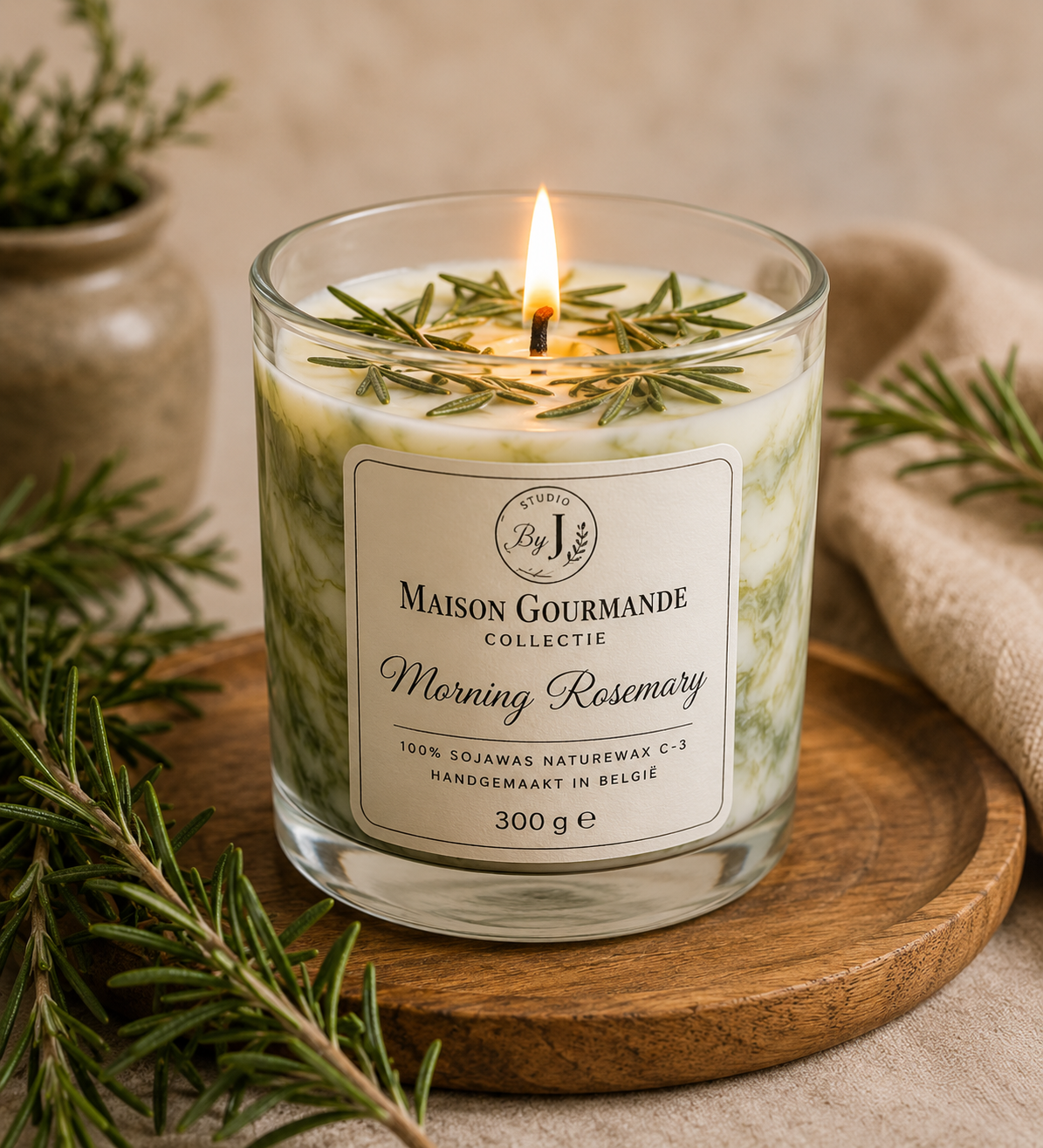 Morning Rosemary geurkaars 300 g