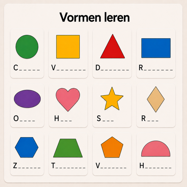 🔺 Vormen leren – 12 magneten