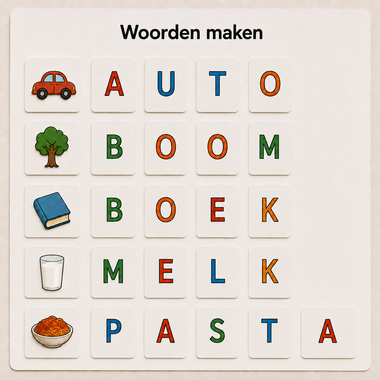 🐱 Woorden maken – 26 magneten