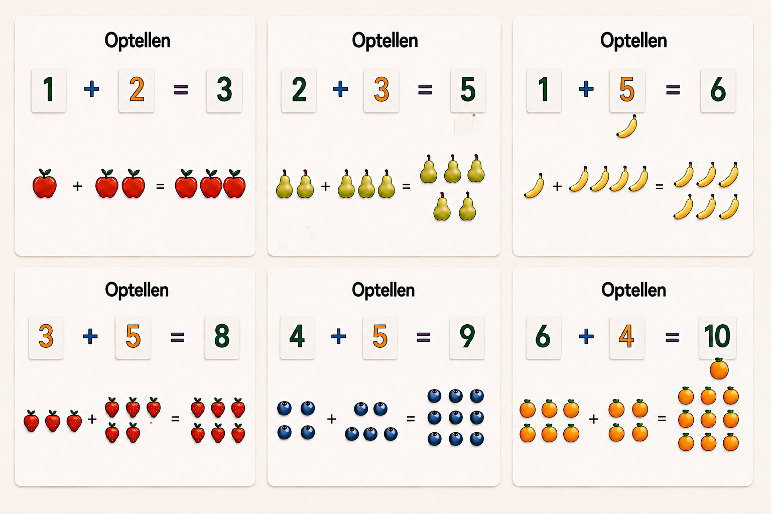 ➕ Optellen – 24 magneten