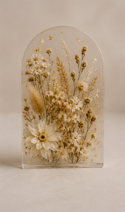 Epoxy bloemenherinnering