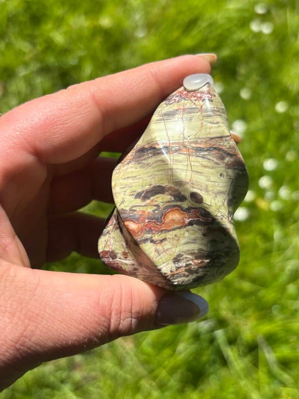 Geldachat / Money agate Flamme