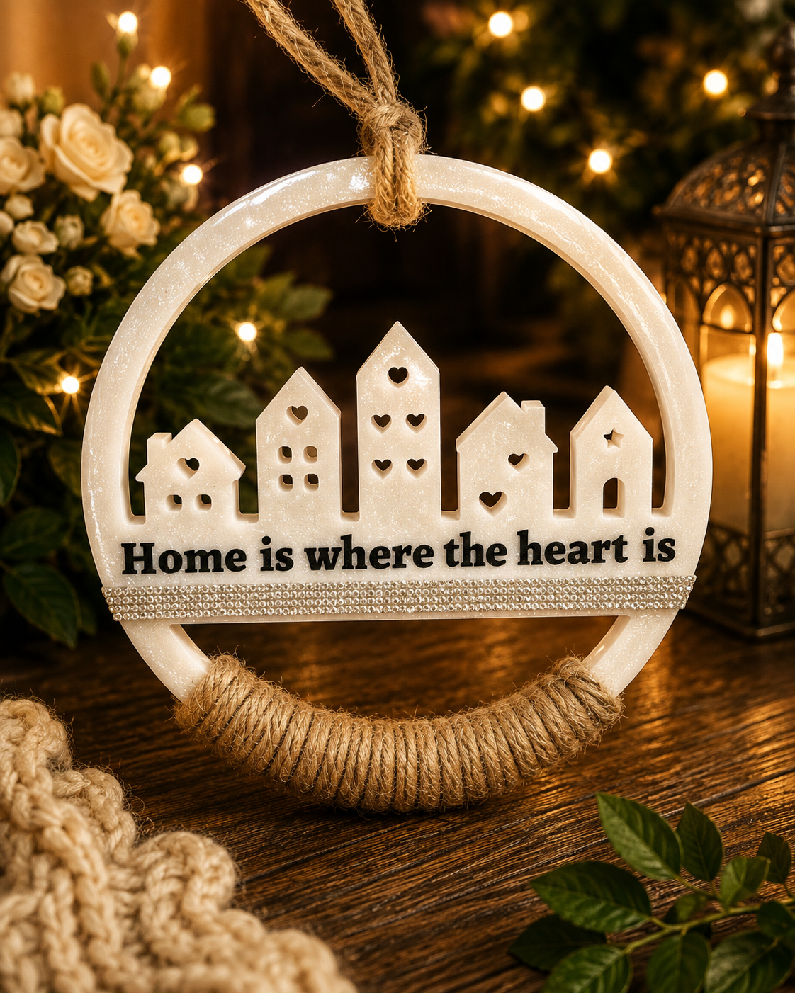 "Home is Where the Heart Is" Resin Wall Hanging