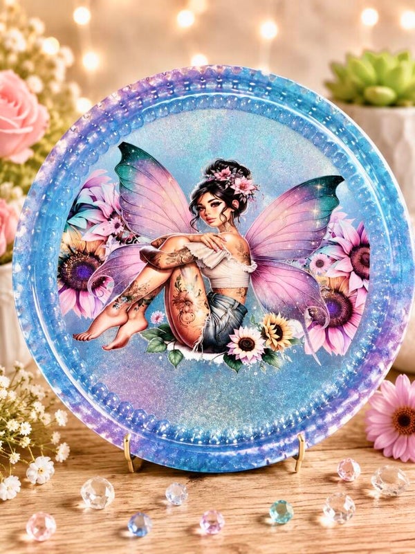 Twilight Fairy Resin Decorative Tray (17cm)