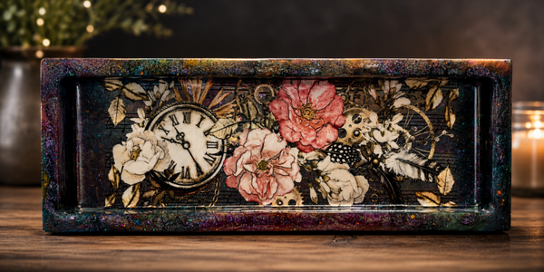 Steampunk Twilight Resin Rectangle Tray (29cm)
