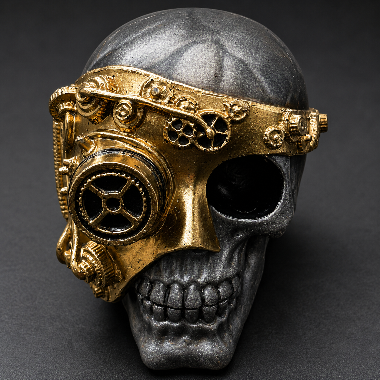 Handcrafted Steampunk Resin Skull – One-of-a-Kind Industrial Gothic Décor
