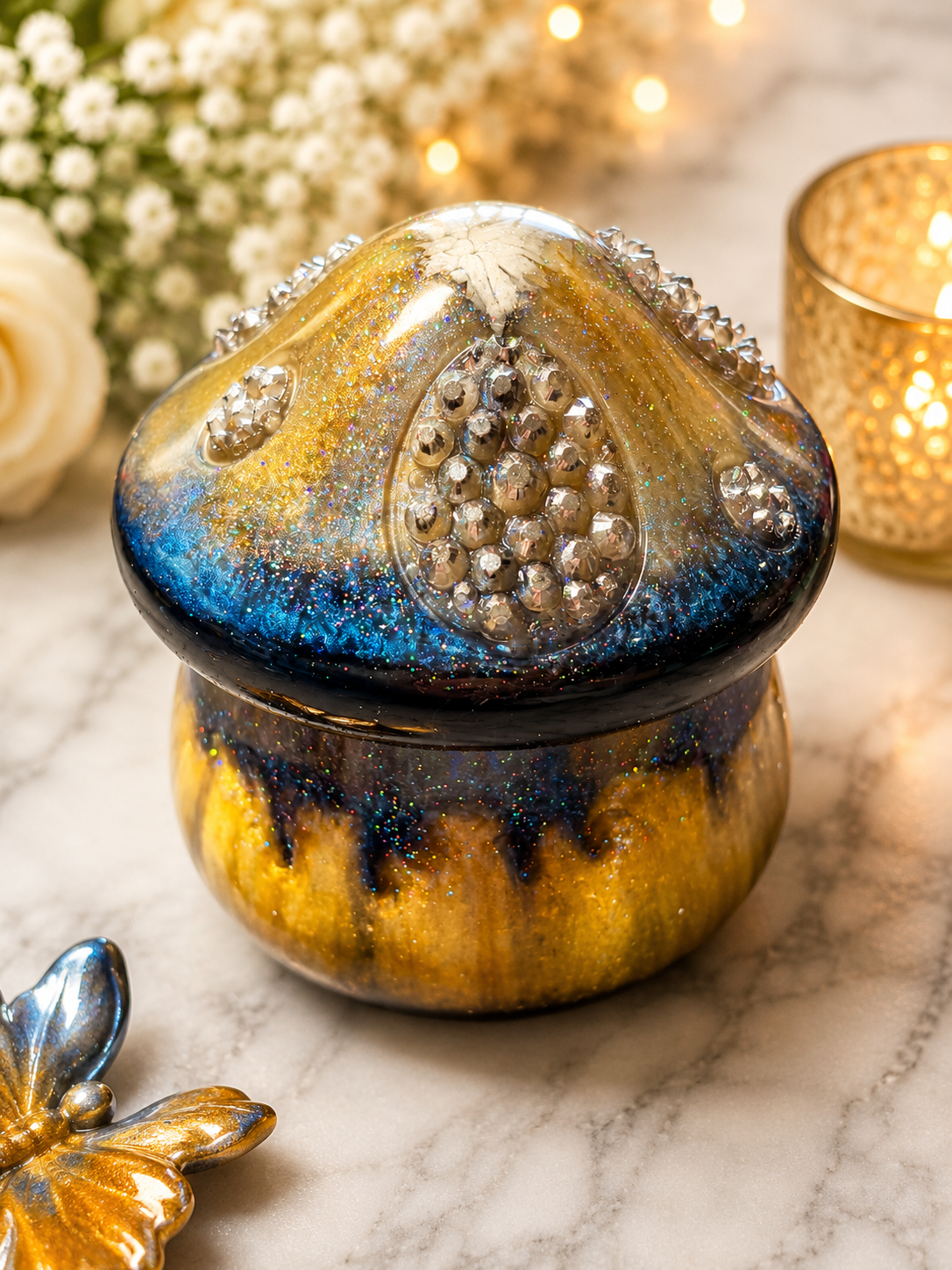 "Mystery" Batch Zero-Waste Resin Mushroom Trinket Jar - Edition No. 4