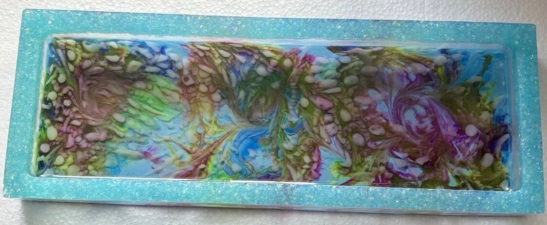 Handmade Coral Reef Bloom Resin Tray – A Unique Statement Piece