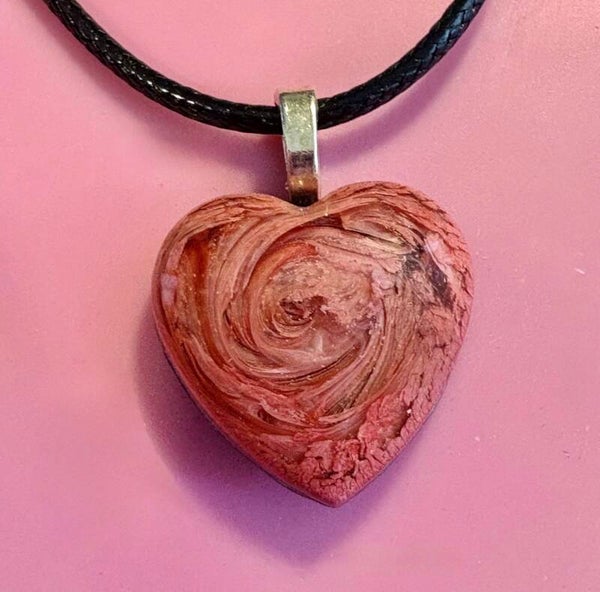 Petri Heart Resin Pendant Necklace #1