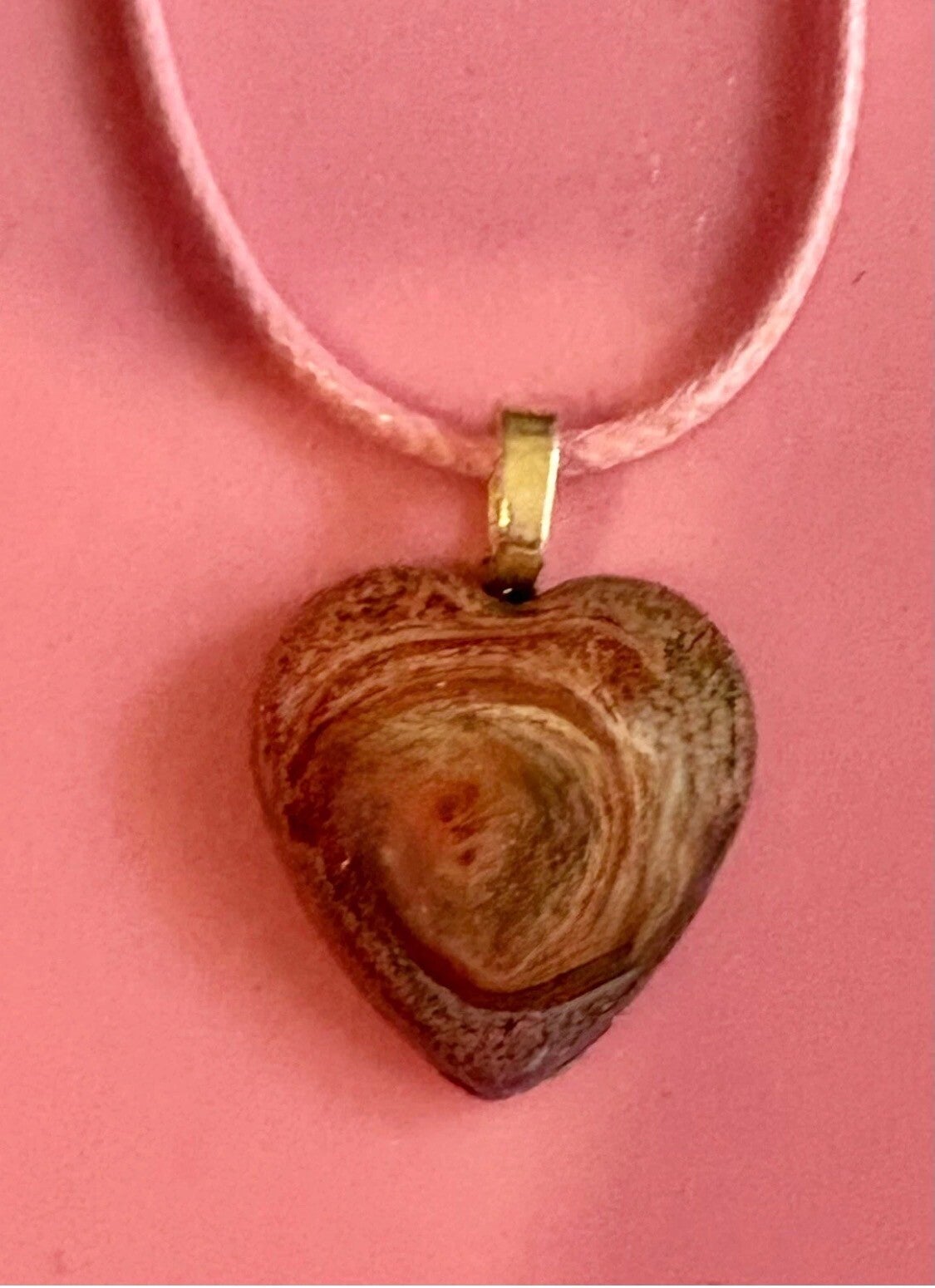 Petri Heart Resin Pendant Necklace #2