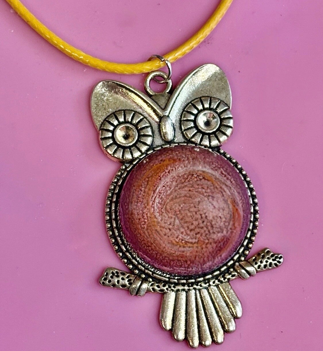 Petri Style Owl Pendant Necklace #2