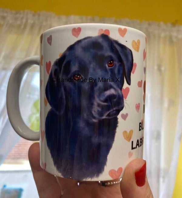 Beautiful Black Labrador Handmade Mug – A Perfect Gift for Dog Lovers!