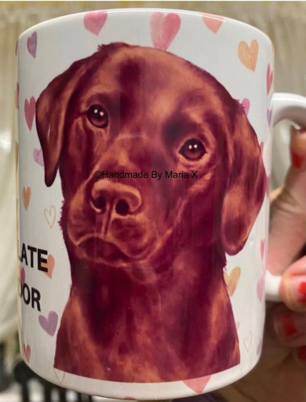 Chocolate Labrador Handmade Mug – A Perfect Gift for Dog Lovers!