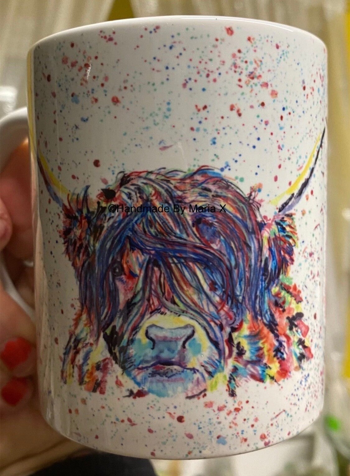 Colourful Highland Cow Handmade Mug – Made to Order Just for You!