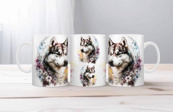 Husky/Malamute Floral Mug – The Perfect Gift for Dog Lovers! #2
