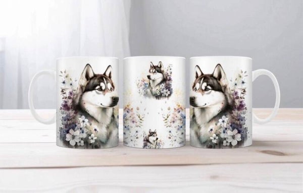 Husky/Malamute Floral Mug – The Perfect Gift for Dog Lovers! #3